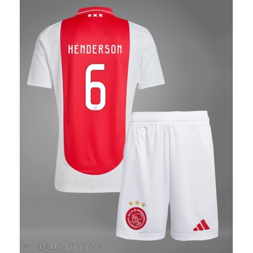 Ajax Jordan Henderson #6 Fußballbekleidung Heimtrikot Kinder 2024-25 Kurzarm (+ kurze hosen)